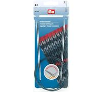 Prym Rundstricknadel 212144 – Messing (MS), 80 cm, 4,00 mm, silberfarbig