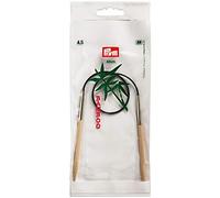 Prym 221527 Rundstricknadeln, 40 cm, 4,50 mm Rundstricknadel, Bambus, Natur, 4,5 mm