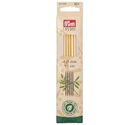 Prym Strumpfstricknadeln 222204 Bambus 4.0/15 5 Stück Holzfarben