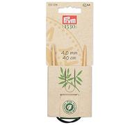 Prym 222526 Rundstricknadel Prym 1530, Bambus, 40cm, 4,0mm, Holzfarben