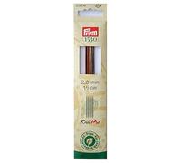Prym Strumpfstricknadeln 223120 NATURAL farbig 15 cm 2,00 mm