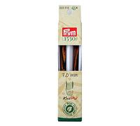 Prym 223330 Rundstricknadelspitzen NATURAL farbig lang 11,6 cm 7,00 mm Rundstricknadel, Holz, mehrfarbig, 7 mm