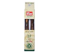 Prym Rundstricknadelspitzen Natural farbig lang 12,8 cm 10,00 mm Rundstricknadel, Holz, Mehrfarbig, 10,0 mm