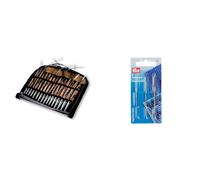 Prym 223800 Rundstricknadel Set Natural 4,0-10,0 mm & 124119 Woll-und Smyrna-Nadeln ohne Spitze, ST 1+3 Silber, 1 Stück