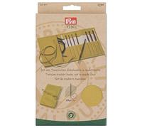 Prym Häkelnadel-Set Tunesisch in Nadeltasche Natural (Stärken 3,5-8,0 mm)