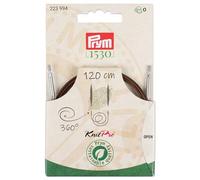Prym 223994 Natural Kunststoffseil & Zubehör, 360° drehbar, 120 cm | Austauschbares Seil für Rundstrickstricknadeln & Tunesische Häkelnadeln