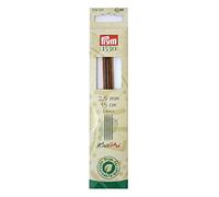 Prym 224121 Strumpfstricknadeln CUBICS NATURAL 15 cm 2,50 mm