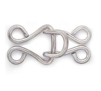 Prym 261550 Miederhaken und Augen groß MS 13 silberfarbig, Silber
