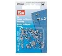 Prym 263845 Federhaken und Augen MS 2 silberfarbig