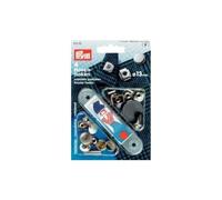 Prym 265820 NF-Hosenhaken u. Stege m. Schließplatte ST 13mm silberfarb.