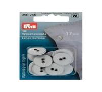 Prym Wäscheknöpfe Leinen 17 mm Weiß 16 Stück