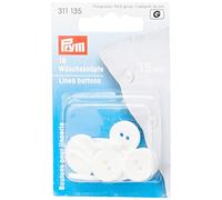 PRYM Wäscheknöpfe, 15mm, weiß, Kunststoff, Bekleidungsverschlüsse, Knöpfe