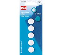 Prym Überziehbare Knöpfe 323235 – 15 mm – Weiß – 5 Stück