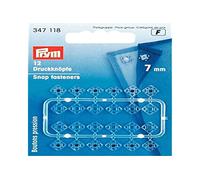 Prym Annäh-Druckknöpfe 347118 quadratisch Kunststoff 7 mm transparent