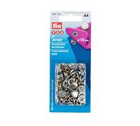 Prym 390 104 Druckknöpfe Nähfrei-Nachfüllpack MS für 390120 gl. Kappe silberfarbig 10 mm (20 Stück pro Packung)