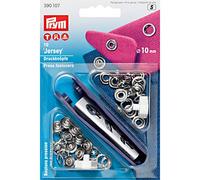 Prym Druckknöpfe Nähfrei für JERSEY 10 mm, 10 Stück silberfarbig 390107