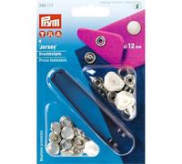 Prym 390122 Nachfüllpackung für 390117 Nähfrei Druckknopf Jersey, Messing, Perlkappe 12 mm, metal, Perle