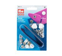 Prym Nähfrei-Druckknopf Jersey glatte Kappe Messing 12 mm Weiß 390171