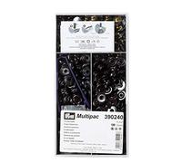 Prym Non-Sew Press Fasteners, Brass, schwarz, 15 mm, brüniert, 100 Stück