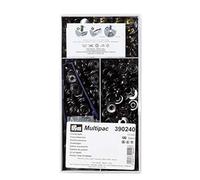 Prym Non-Sew Press Fasteners, Brass, schwarz, 15 mm, brüniert, 100 Stück