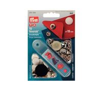 Prym Druckknöpfe Anorak (15 mm/ weiß/ 10 St./ inkl. Werkzeug)