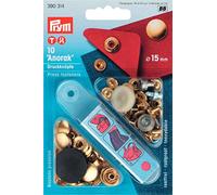 Prym - NF-Druckknopf Anorak MS 15 mm gold 390314