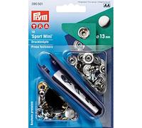 PRYM 390501 Nähfrei-Druckknopf Sport Mini Messing 13 mm silberfarbig