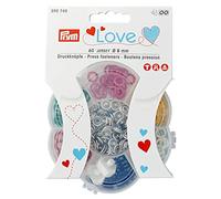 PRYM Love Druckknöpfe Jersey, Love, 8mm, in 6 Farben, Messing, Bekleidungsverschlüsse, Knöpfe