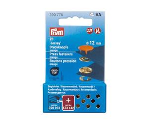 Prym 390776 Druckknöpfe Jersey, 12 mm, orange, kompatibel mit dem Vario Creative Tool