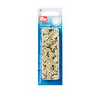 Prym Druckknöpfe Color Snaps Nähfrei rund Kunststoff Beige 12,4 mm