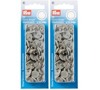 Prym 393124 Nähfrei Druckknopf Color Snaps rund 12,4 mm grau, Kunststoff, 12.4 mm cm (Packung mit 2)