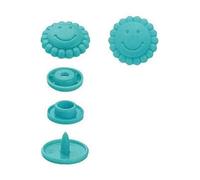 Prym Nähfrei Druckknöpfe Color Snaps Blume 13,6mm türkis