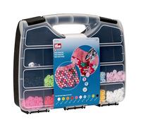 Prym 393900 Nähfrei Color Snaps Sortimentsbox inkl. 300 Druckknöpfe Ø 12,4 mm & Werkzeug-Set, Schwarz;transparent
