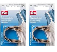 Prym 401170 Trägerbandhalter Haut Boa, 100% Polyester, Flesh, mit Druckknopf, 4 Stück (Packung mit 2)
