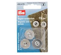 Prym 416470 Magnet-Annähknöpfe 19 mm silberfarbig