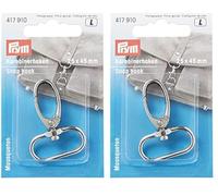 Prym 417910 Karabinerhaken 25 mm silberfarbig, Silber (Packung mit 2)