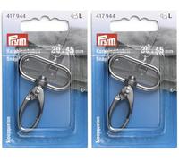 Prym 417944 30 x 45 mm gunmetal Karabinerhaken, Zinklegierung (Packung mit 2)