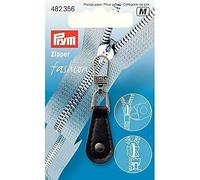 Prym Imititation Leder rund Fashion Zip Abzieher, schwarz