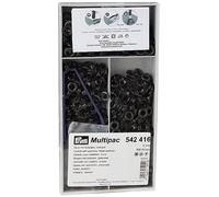 Prym 1 542416 Ösen und Scheiben MS 5,0 mm, Brass, schwarz, 5 mm Innen Ø, brüniert, 500 Stück