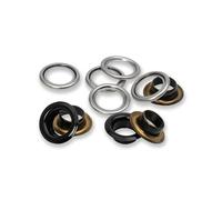 Prym 542541 Ösen mit Scheiben, 11 mm, schwarz/silberfarbig