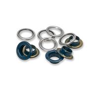 Prym 542543 542542 Ösen mit Scheiben, rot/silberfarbig, vearbeitbar mit dem Vario Creative Tool, marine, Ø 11 mm, 20