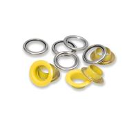 Prym Ösen mit Scheiben 542544 Ø 11 mm 20 St. gelb/silberfarbig verarbeitbar mit Vario Creative Tool