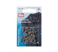 Prym Mantelaufhänger Kette aus Eisen, silberfarbig – 3 Stück (9 x 6 x 1 cm)