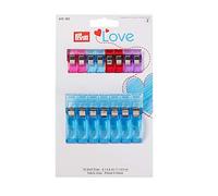 PRYM Love Stoff Clips 2,6cm und 5,5cm, 15 Stück, Kunststoff/Metall, Zubehör, Patchwork- & Quiltzubehör