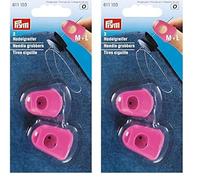 Prym 611103 Nadelgreifer Silikon pink M + L (Packung mit 2)