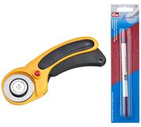 Prym 611393 Rollschneider/Stoffschneider Comfort 45 mm & Trick-Marker (selbstlöschend), violett