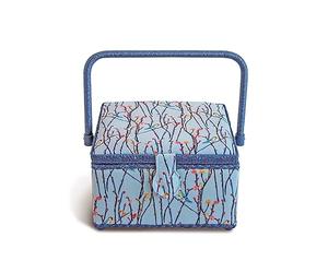 Prym 612081 Nähkorb M Blue Birds, Hellblau