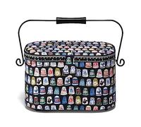 Prym 612651 Nähkorb L oval Thimbles, schwarz