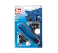 PRYM 622200 Nähfrei-Jeans-Knöpfe Lorbeerkranz Messing 14 mm altkupfer