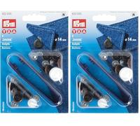 PRYM 622200 Nähfrei-Jeans-Knöpfe Lorbeerkranz Messing 14 mm altkupfer (Packung mit 2)